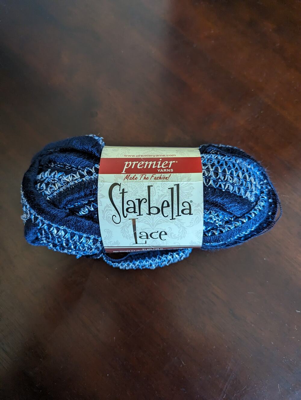 New Starbella Lace Yarn Marine Blue Color 31yds
